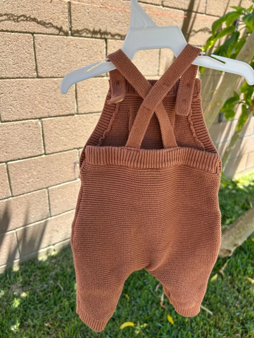 Carter's Rust Brown Knit Baby Overalls